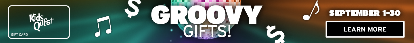 Groovy Gifts Gift Card Promo at Kids Quest