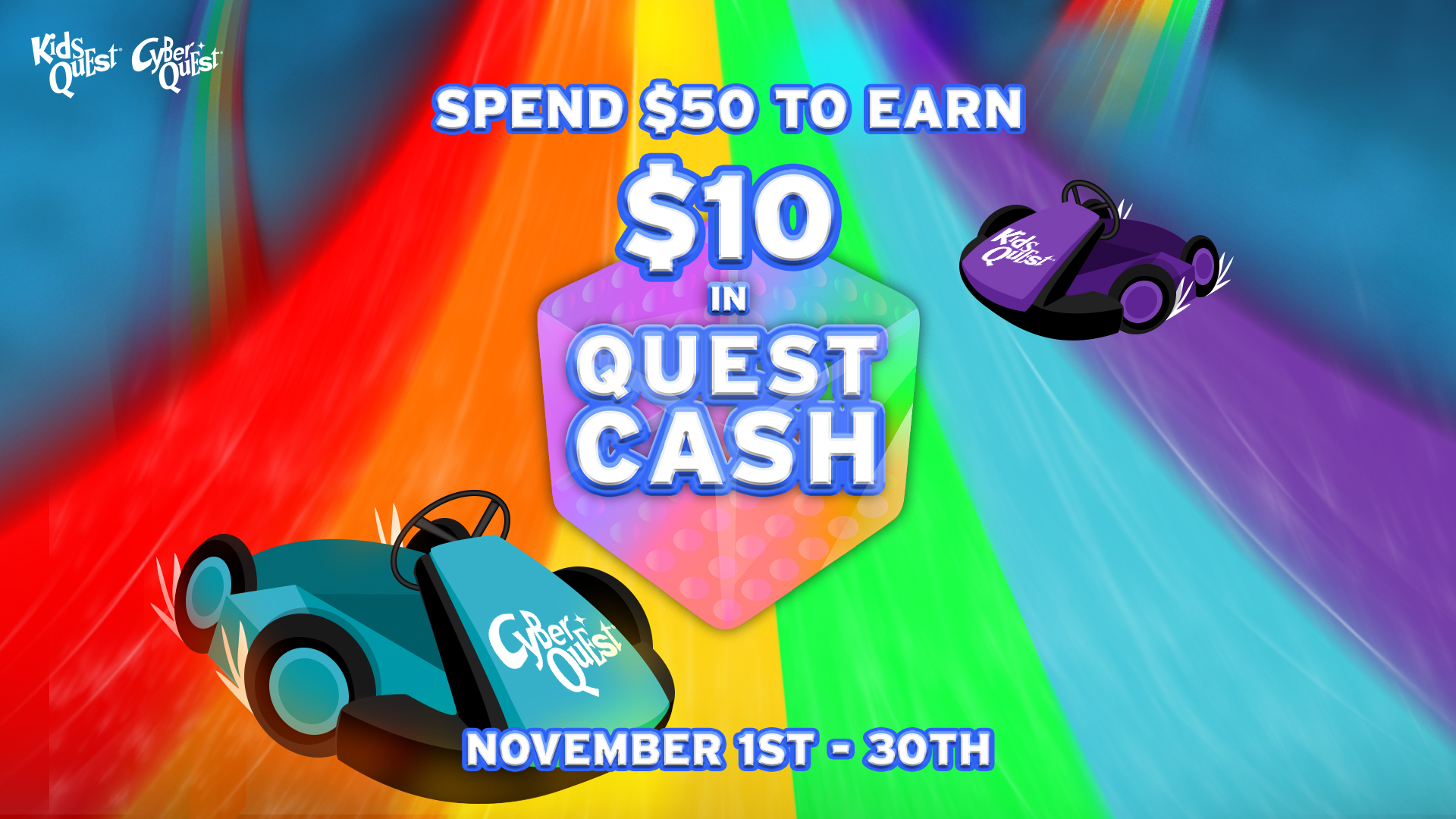 Quest Cash at Kids Quest and Cyber Quest